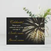 Celebration Wedding Gold Kaart (Staand voorkant)