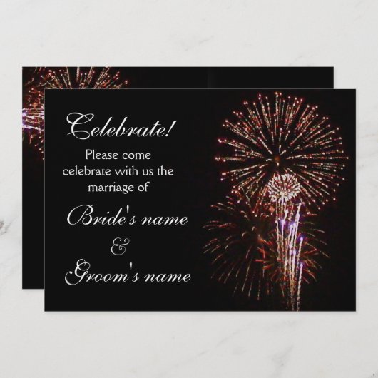 Celebration Wedding Kaart (Voorkant / Achterkant)