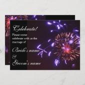 Celebration Wedding paars Kaart (Voorkant / Achterkant)