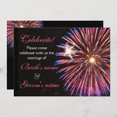 Celebration Wedding Pink Kaart (Voorkant / Achterkant)