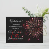 Celebration Wedding Red Kaart (Staand voorkant)