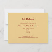 Célébrations musulmanes Open House Eid Invitation (Dos)