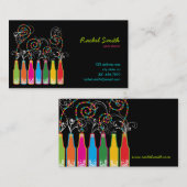 Célébrations pétillantes ! Carte de profil de (Devant / Derrière)