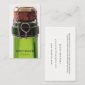 Celebratory Champagne Bottle Visitekaartje (Voorkant / Achterkant)