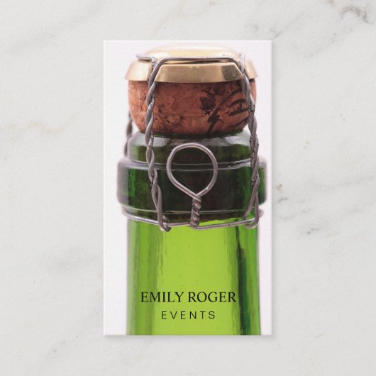Celebratory Champagne Bottle Visitekaartje (Voorkant)