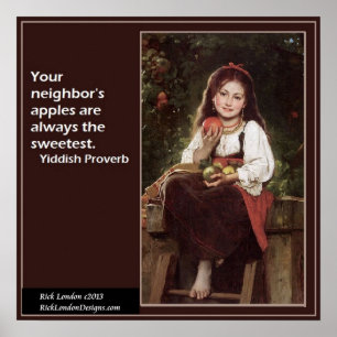 Célèbre affiche graphique et dicton yiddish