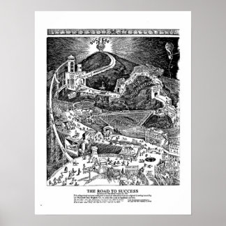 Célèbre ROAD TO SUCCESS Poster Célébration 100 ans
