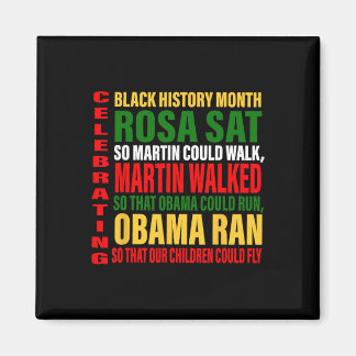 Celebreer de Black History Month Rosa Zat Zo Marti Magneet