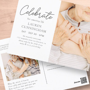 Celebreer haar geweldige leven Eenvoudige moderne  Briefkaart