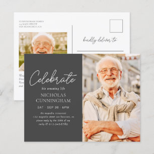 Celebreer Zijn Geweldige Leven Eenvoudig Modern Fo Briefkaart