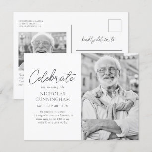 Celebreer Zijn Geweldige Leven Eenvoudige Moderne  Briefkaart