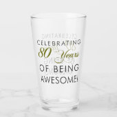 Célébrer 80 Ans D'Être Un Verre Magnifique (Dos)