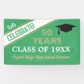 CÉLÉBRER ! Bannière de réunion de classe 50 ans (Horizontal)