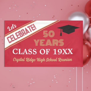CÉLÉBRER ! Bannière de réunion de classe 50 ans