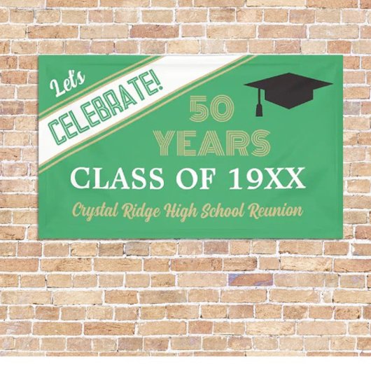 CÉLÉBRER ! Bannière de réunion de classe 50 ans