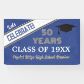 CÉLÉBRER ! Bannière de réunion de classe 50 ans (Horizontal)