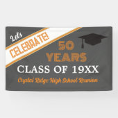 CÉLÉBRER ! Bannière de réunion de classe 50 ans (Horizontal)