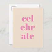 Célébrer la carte de Noël (Devant / Derrière)