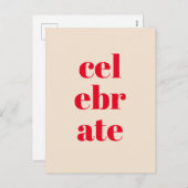 Célébrer la carte de Noël (Devant / Derrière)