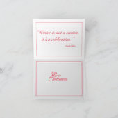 Célébrer la carte de vacances pliée hiver (Intérieur)