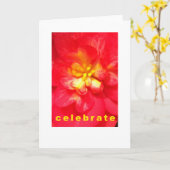 Célébrer la carte d'occasion (Fleur jaune)