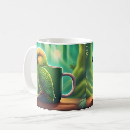 Célébrer la conservation : Kakapo Magic Mug dévoil (Devant gauche)