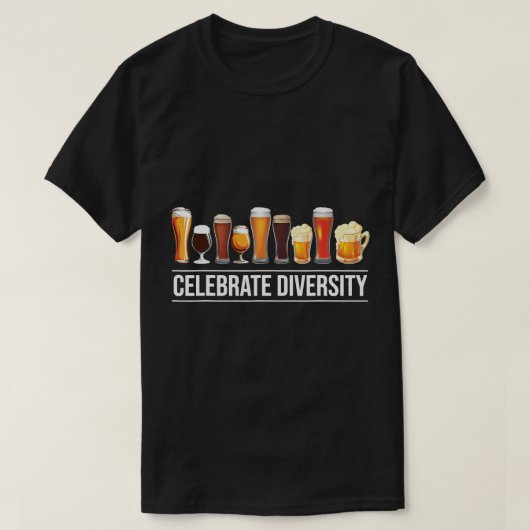 Célébrer la diversité Artisanat T-shirt de bière (Design devant)