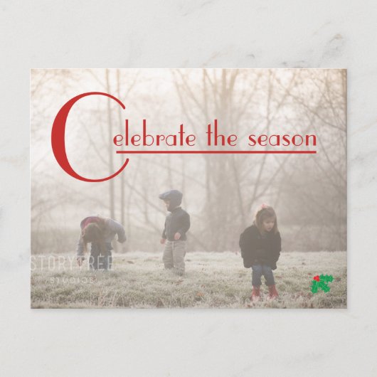 Célébrer la saison | carte postale photo (Devant)
