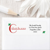 Célébrer la saison | étiquette de adresse blanc ro (En situation)