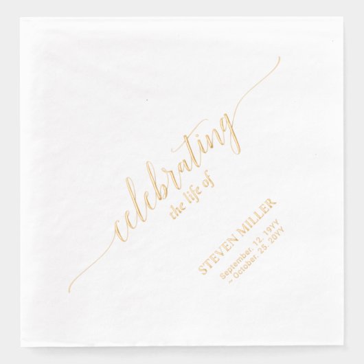 Célébrer la vie | Élégant Script Memorial Funeral (Recto)