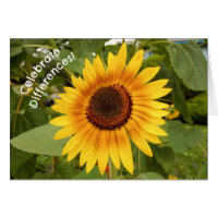 Célébrer les différences Sunflower Card
