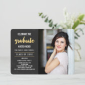 Célébrer | Photo Graduation Party Invitation (Debout devant)