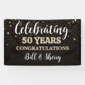 Célébrez 50 ans ! Bannière anniversaire PERSONNALI (Horizontal)