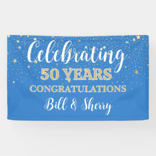 Célébrez 50 ans ! Bannière d'anniversaire personna