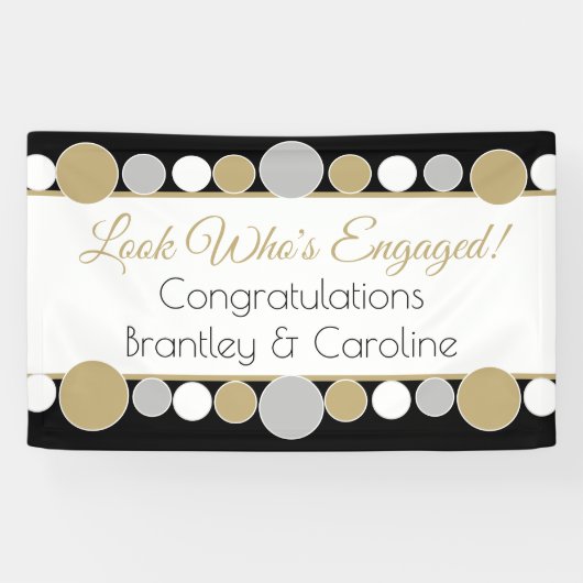 Célébrez avec cette bannière de fiançailles person (Horizontal)