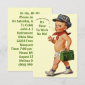 Célébrez avec la rétro invitation de partie de (Devant / Derrière)