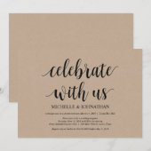 Célébrez avec nous Cartes d'invitation de mariage  (Devant / Derrière)