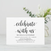 Célébrez avec nous Cartes d'invitation de mariage (Debout devant)