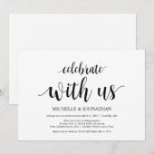 Célébrez avec nous, Cartes d'invitation de mariage (Devant / Derrière)