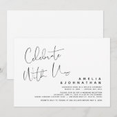 Célébrez avec nous, Faire-part de mariage intime (Devant / Derrière)