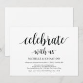 Célébrez avec nous, invitations pour un mariage en (Devant / Derrière)