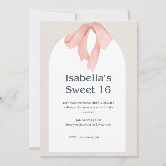 "Célébrez dans le style – Invitation élégante pour (Devant)