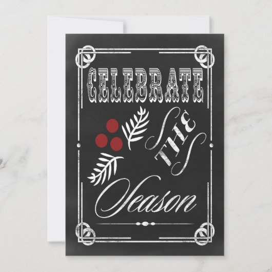 Célébrez la saison ! Carte de vacances professionn (Devant)