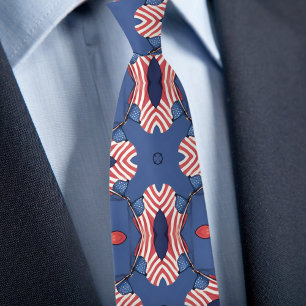 Célébrez l'Amérique rouge blanc et bleu cravate