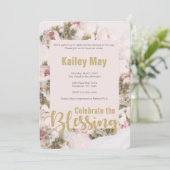 Célébrez les bénédictions - Carte Rose Babydoun (Debout devant)