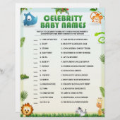 Celebrity Baby Names [Animal Theme] Briefhoofd (Voorkant / Achterkant)