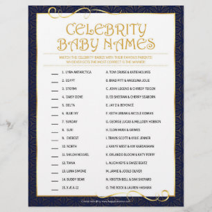 Celebrity Baby Names [Golden Blue] Briefhoofd