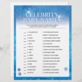 Celebrity Baby Names [Snowy Blue] Briefhoofd (Voorkant / Achterkant)