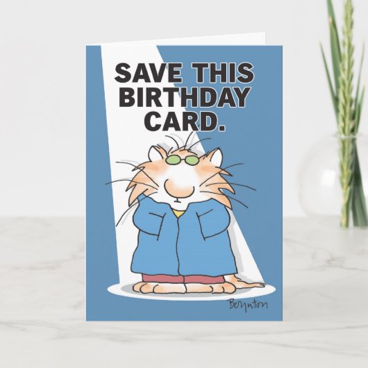 CELEBRITY CAT Birthday Kaart (Voorkant)