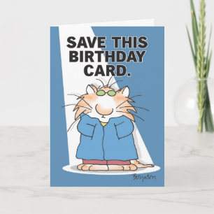 CELEBRITY CAT Birthday Kaart